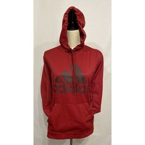 Adidas Sweater Womens Size Medium  Red Hoodie Sweatshirt Ladies